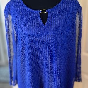 Alfred Dunner Royal Blue Knit Top